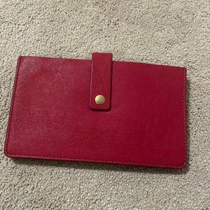 Fossil Brand - Red Leather Wallet or Card holder